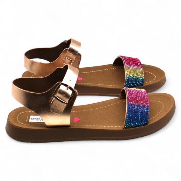 Steve Madden Girls Jprobler Metallic Strap Sandals - Picture 4 of 8